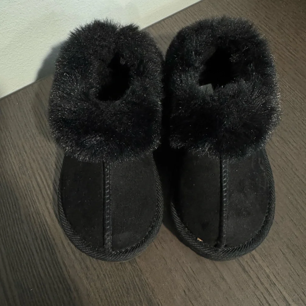 Toddler Piper Faux Fur Cuff Scuff Slippers‎ Boots Cat & Jack 9 black boys girls